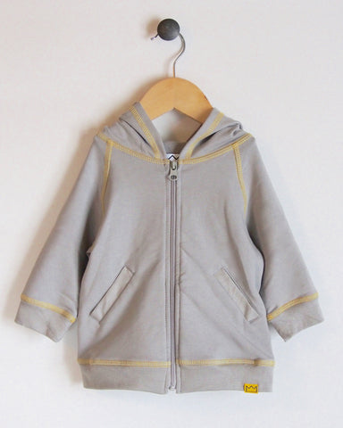 Hoodie in Grey/Yellow